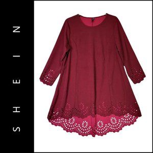 Shein Curve Maroon Dress- NWOT